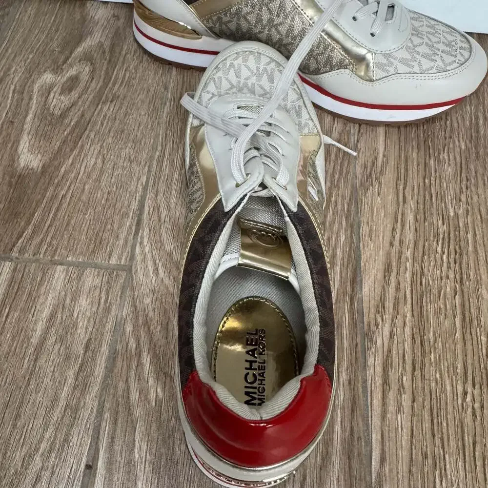 Michael Kors Olympia Logo Trainer Sneakers Size 10M NWOT